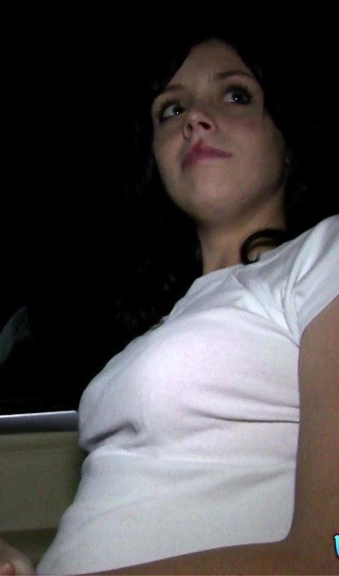 Dark Haired Student Ilona Oolo Sucking His Dick On The Backseat Of Car