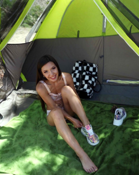 Milana Ricci And Vina Sky Fuck In A Tent In The Woods