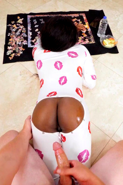 Puzzling Him With Her Buttflap with Amari Anne