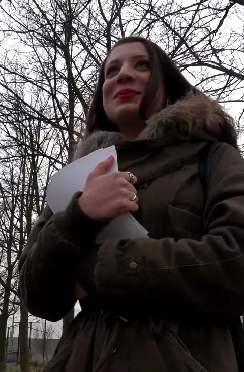 Lovely Student Teressa Bizarre On Her Knees Sucking His Dick