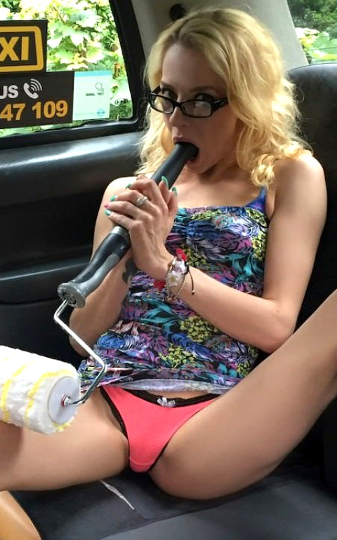 April Paisley Asked For Some Help To Get Her Paint Cans Up To The Top