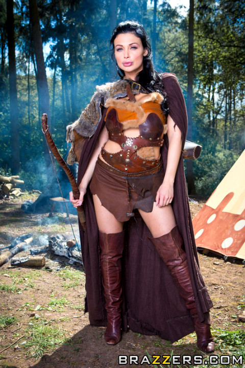 Hot Aletta Ocean Poses Outside Naked